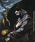 St Francis Praying by El Greco